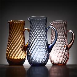 Quinn Modern Classic Amber Glass Pitcher|