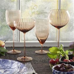 Quinn Modern Classic Amber Red Wine Glass - Set of 2|