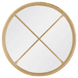 Century Logan Modern Classic Clear Tempered Glass Brass Metal Round Side Table|