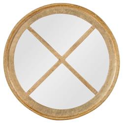 Century Logan Modern Clear Tempered Glass Brass Metal Round Drink Side Table|