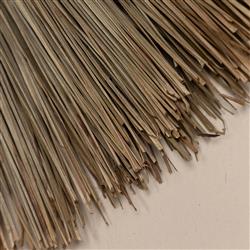 Daisy Coastal Beach Light Brown Wood Natural Seagrass Mixed Media|