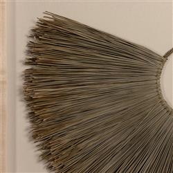 Daisy Coastal Beach Light Brown Wood Natural Seagrass Mixed Media|