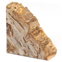 Conor Coastal Beige Accent Brown Wood Bookends|