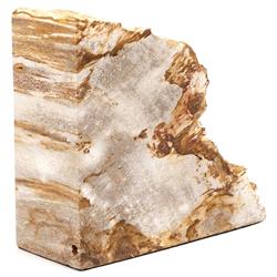 Conor Coastal Beige Accent Brown Wood Bookends|