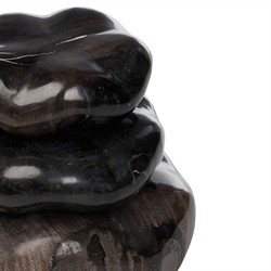 Conor Rustic Black Accent Brown Wood Decorative Sculpture - Set of 3|