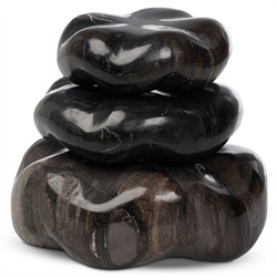 Conor Rustic Black Accent Brown Wood Decorative Sculpture - Set of 3|