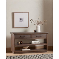 Conor Rustic Lodge Black Accent Brown Wood Round Decorative Objects - Set of 3|