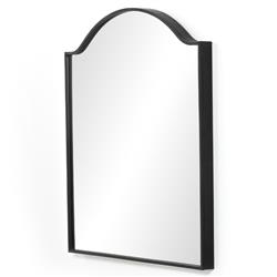 Alexis Industrial Loft Black Metal Square Wall Mirror|