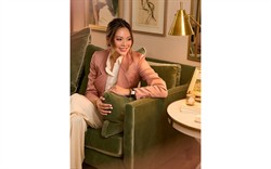 Madeline French Green Upholstered Brown Wood Brass Casters Sofa - Large - 90"W|