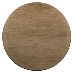 Vintage French Country Brown Wood Round Pedestal Dining Table - 42"W|