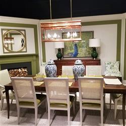 Collette French Upholstered Seat Graystone Wood Cane Back Dining Chair|