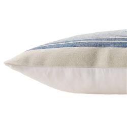 Jedidiah Modern Blue Striped Indoor Outdoor Throw Pillow - 20x20|