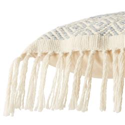 Iker Global Bazaar Light Blue Indoor Outdoor Lumbar Pillow - 16x24|