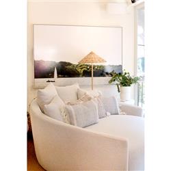 Iker Global Bazaar Light Blue Indoor Outdoor Lumbar Pillow - 16x24|