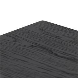 Clarence Rustic Lodge Black Solid Oak Wood Clear Glass Media Cabinet|