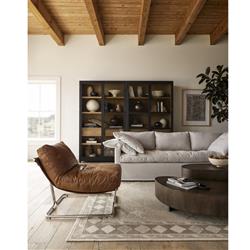 Clarence Rustic Lodge Black Oak Wood Clear Glass Door Large Display Case|