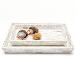 Pigeon and Poodle Cortona Coastal Beach Silver Shell Bath Collection|