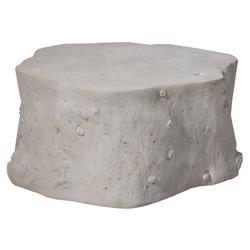 Nephele Roman Coastal Beach Off-White Resin Outdoor Block Coffee Table|