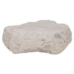 Yanis Coastal Off-White Resin Drum Outdoor Coffee Table - Small|