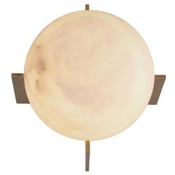 Eichholtz Scorpios Mid Century Antique Brass Alabaster Sphere Table Lamp - Small|