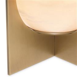 Eichholtz Scorpios Mid Century Antique Brass Alabaster Sphere Table Lamp - Small|