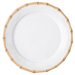 Juliska Bamboo Coastal Beach White Ceramic 16 Piece Place Setting|
