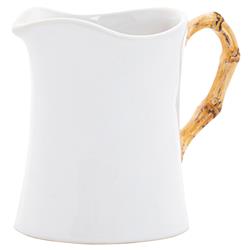 Juliska Bamboo Coastal Beach White Ceramic Creamer|
