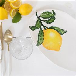 Limoni Modern Classic White Stoneware Oval Platter - Small|