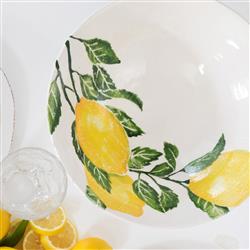 Limoni Modern Classic White Stoneware Serving Bowl - Medium|