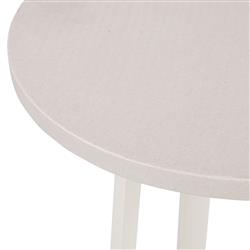 Maceo Industrial White Solid Stone Top Iron Outdoor Counter Table - 30"W|