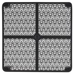 Hermine French Black Patterned Aluminum Outdoor Square Dining Table - 45"W|