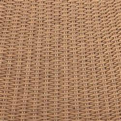 Ivanna Coastal Beach Brown Woven Wicker Outdoor Dining Chair|