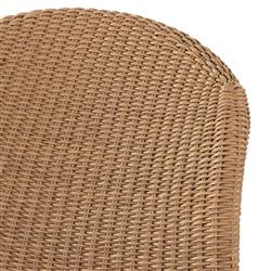 Ivanna Coastal Beach Brown Woven Wicker Outdoor Lounge Chair|