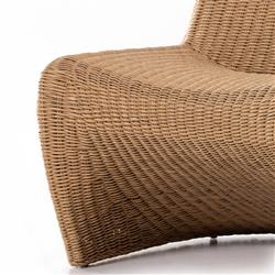 Ivanna Coastal Beach Brown Woven Wicker Outdoor Lounge Chair|