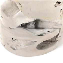 Kaili Global Bazaar White Teak Wood Outdoor Side End Table|