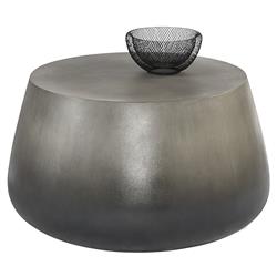 Costera Industrial Loft Black Ombre Concrete Drum Outdoor Coffee Table|