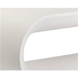 Liyana Industrial Loft White Concrete Outdoor Dining Bench|