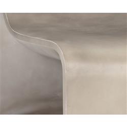 Charity Industrial Loft Grey Concrete Armless Outdoor Lounge Chair|