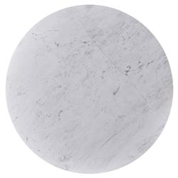 Jesiel French White Faux Marble Grey Concrete Round Outdoor Dining Table - 48"W|