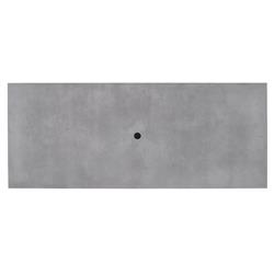 Rianne French Grey Concrete White Metal Rectangular Outdoor Dining Table - 96"W|