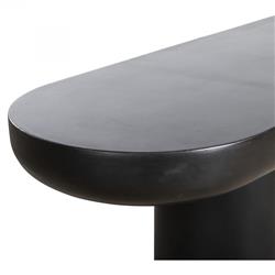 Gino Industrial Loft Black Concrete Outdoor Bench|