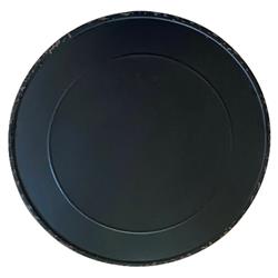 Monty French Country Black Aged Metal Round Side End Table|