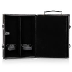 Maan Industrial Loft Black Leather Cocktail Case|