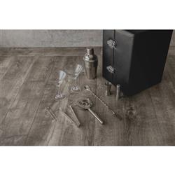 Maan Industrial Loft Black Leather Cocktail Case|