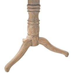 Delon French White Wash Reclaimed Wood Bistro Table- 35.5" W|