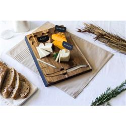 Pierre French Brown Acacia Wood Charcuterie Cheese Cutting Board Set|