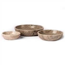 Rafiya Rustic Lodge Brown Marble Decorative Bowl - Small|