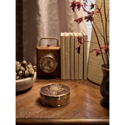 Rafiya Rustic Lodge Brown Marble Decorative Bowl - Small|