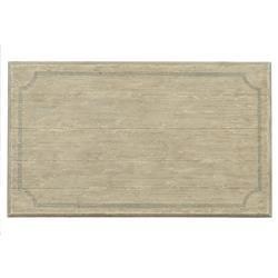 Czar French Country Distressed Brown Top Black Wood Rectangular Coffee Table|