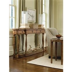 Albert Updated Traditional Brown Ash Wood Console Table|